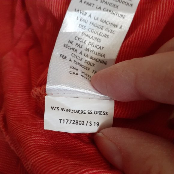 Toad&Co Women's Size Small Orange Windmere Fit and Flare Short Sleeve Dress - Picture 9 of 12